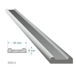 Pásovina plochá B, 40x8x6000mm, čierna S235, cena za 1m Pásovina plochá B, 40x8x6000mm, čierna S235, cena za 1m